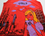  28604 Майка "GIRLS" д.дев. красный